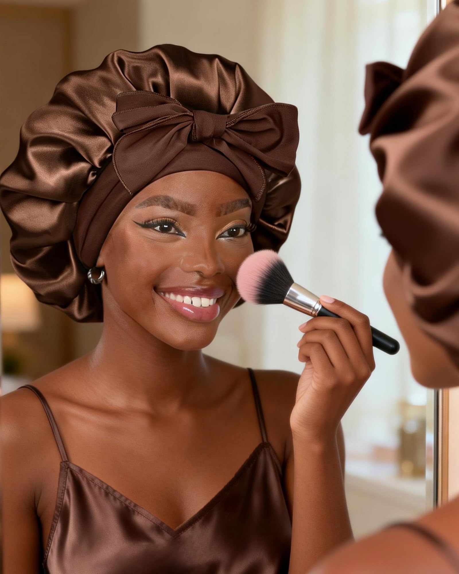 YANIBEST Adjustable Silk Bonnet – Double Layer
