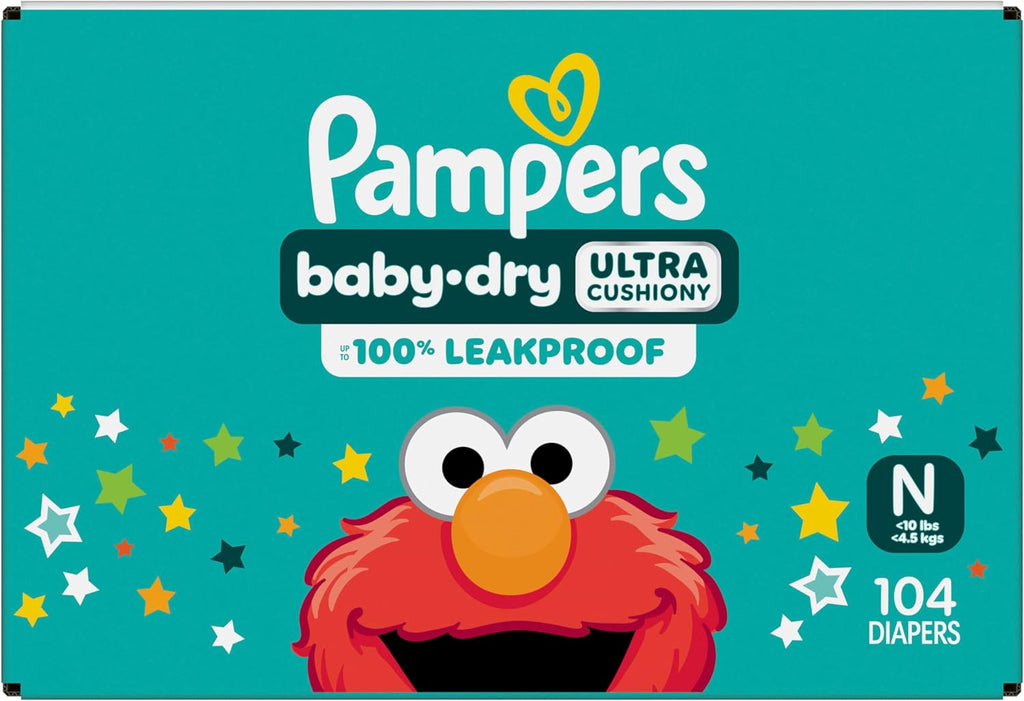 Pampers Diapers - Baby Dry - Size 3, 104 Count, Absorbent Disposable Infant Diaper (Packaging May Vary)
