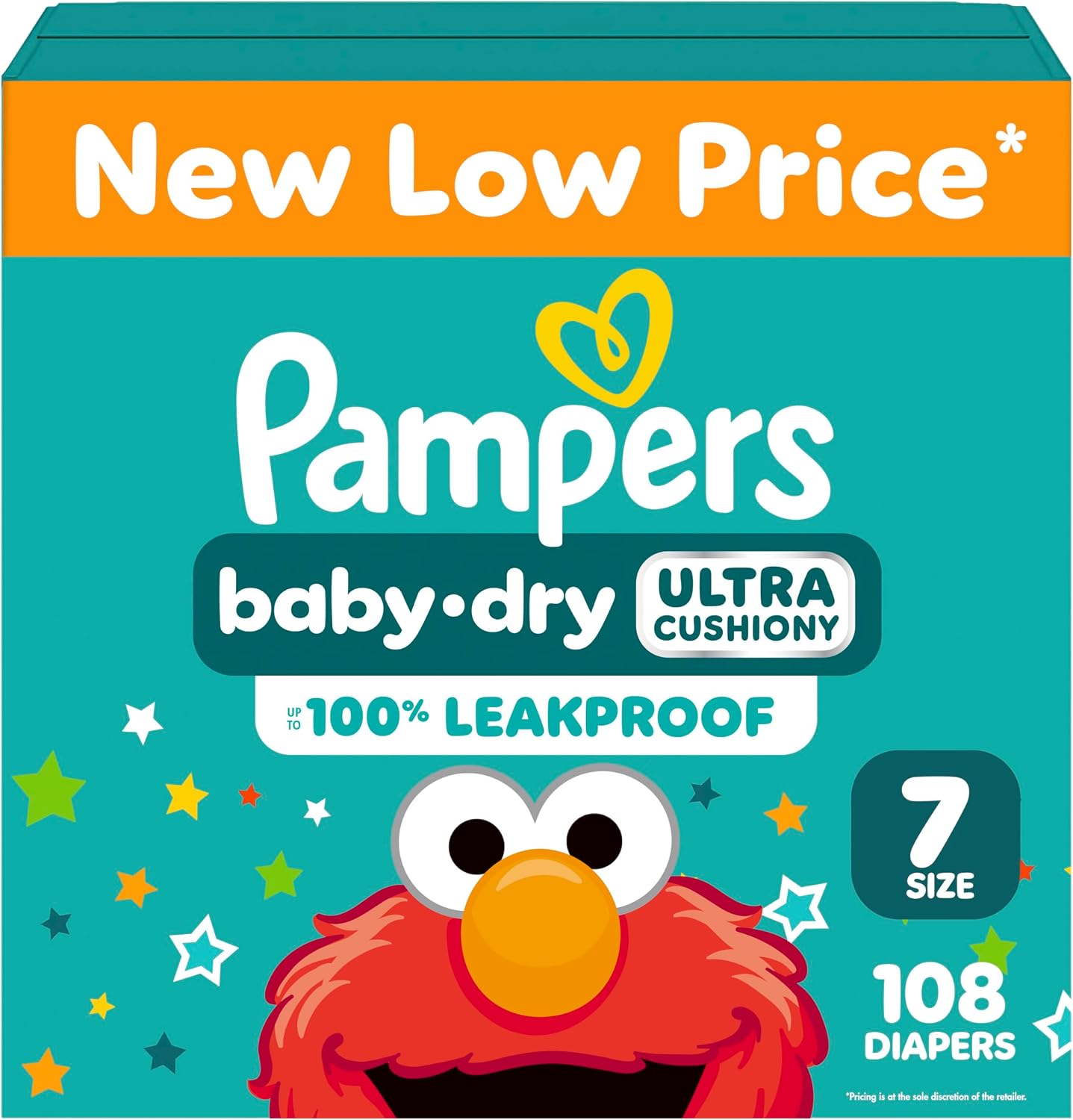 Pampers Diapers - Baby Dry - Size 3, 104 Count, Absorbent Disposable Infant Diaper (Packaging May Vary)