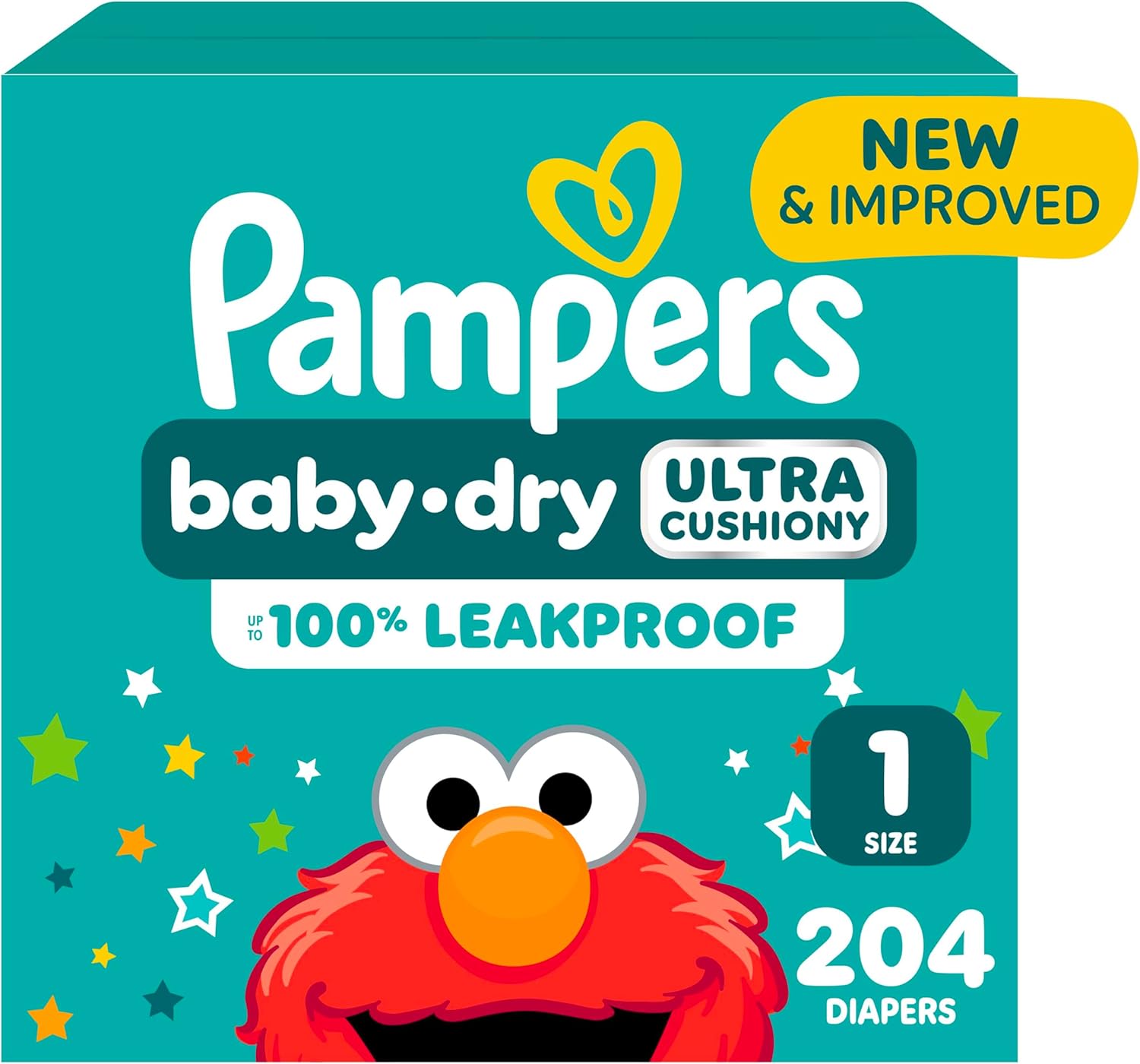 Pampers Diapers - Baby Dry - Size 3, 104 Count, Absorbent Disposable Infant Diaper (Packaging May Vary)