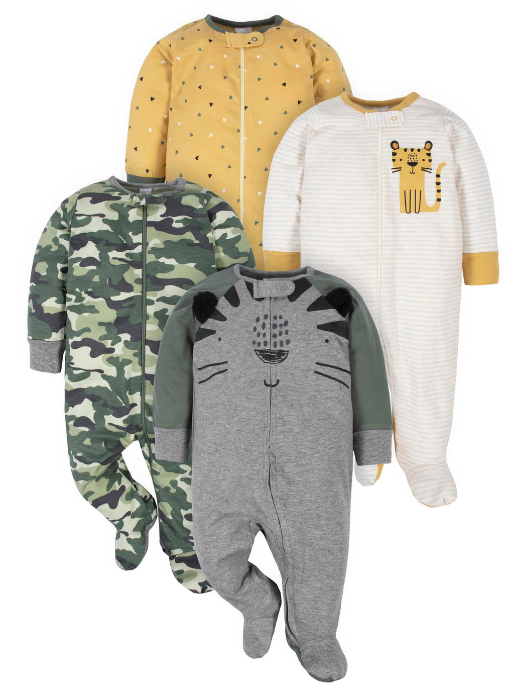 Gerber Baby Boys 4-Pack Sleep 'N Play Footie