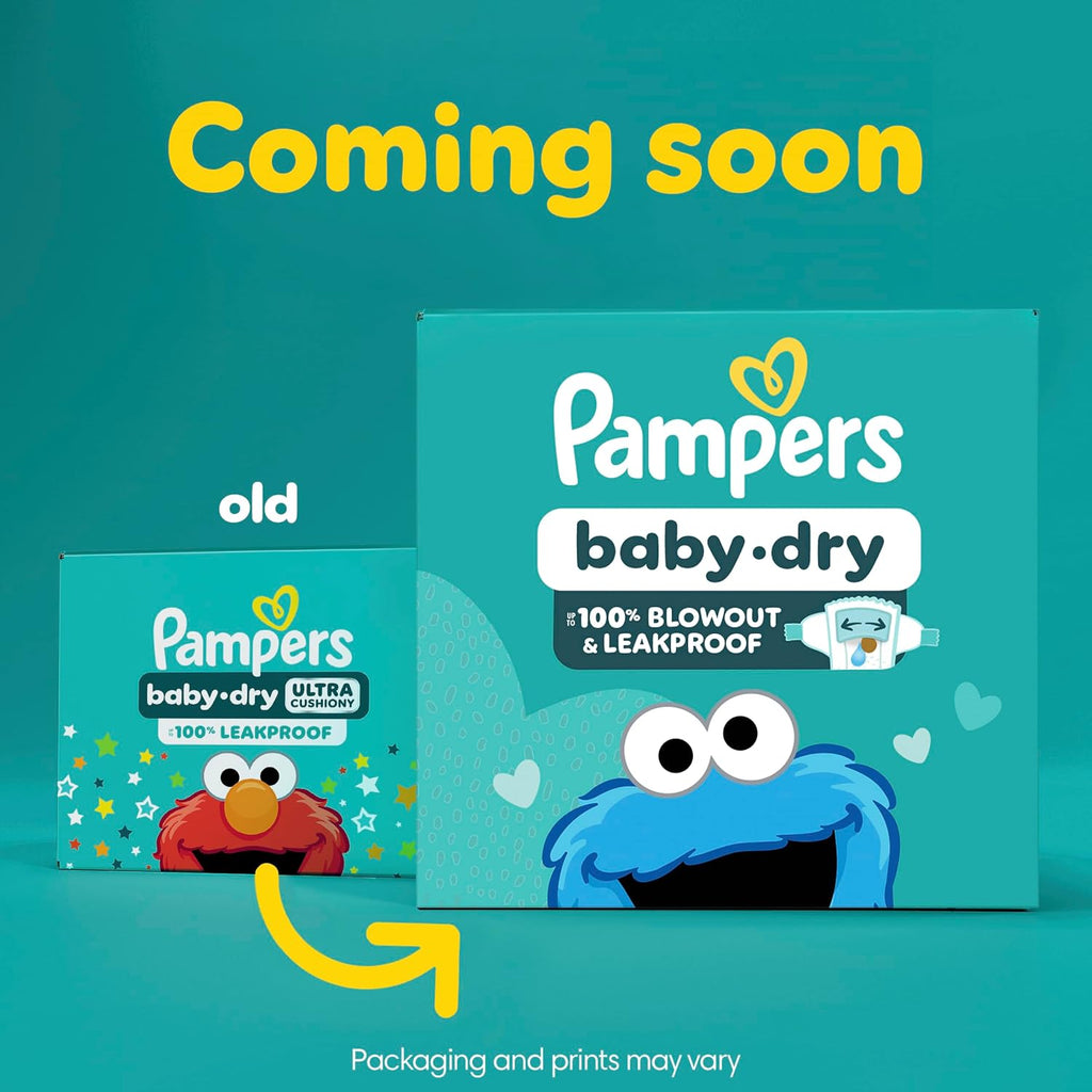 Pampers Diapers - Baby Dry - Size 3, 104 Count, Absorbent Disposable Infant Diaper (Packaging May Vary)