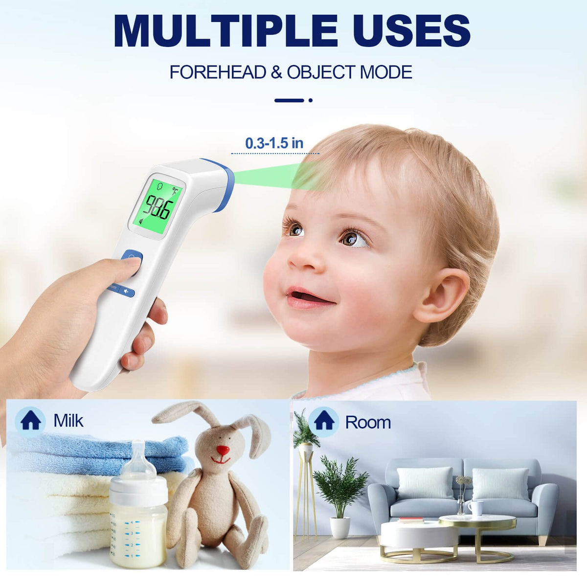 No-Touch Thermometer for Adults and Kids, Accurate Digital Baby Thermometer