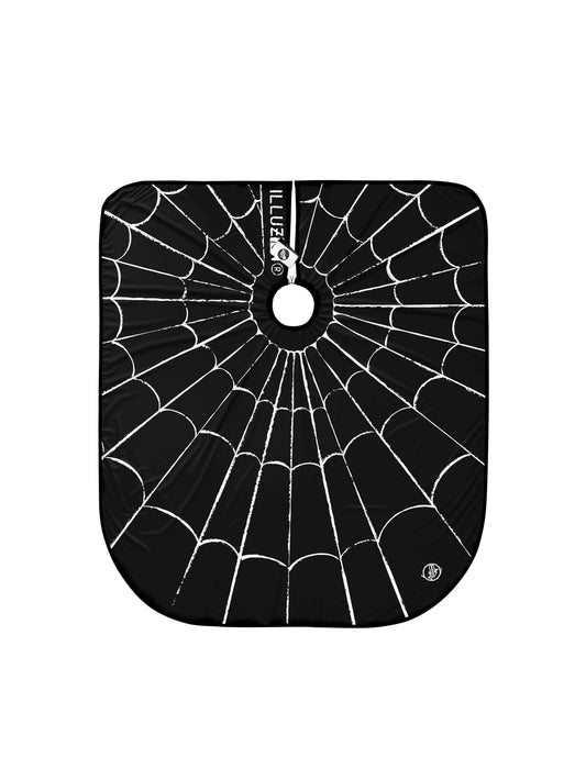 Illuzien Spider Web PRO Barber Cape, Hair Cut Cape, Water-Resistant Barber Accessories, Professional Cape