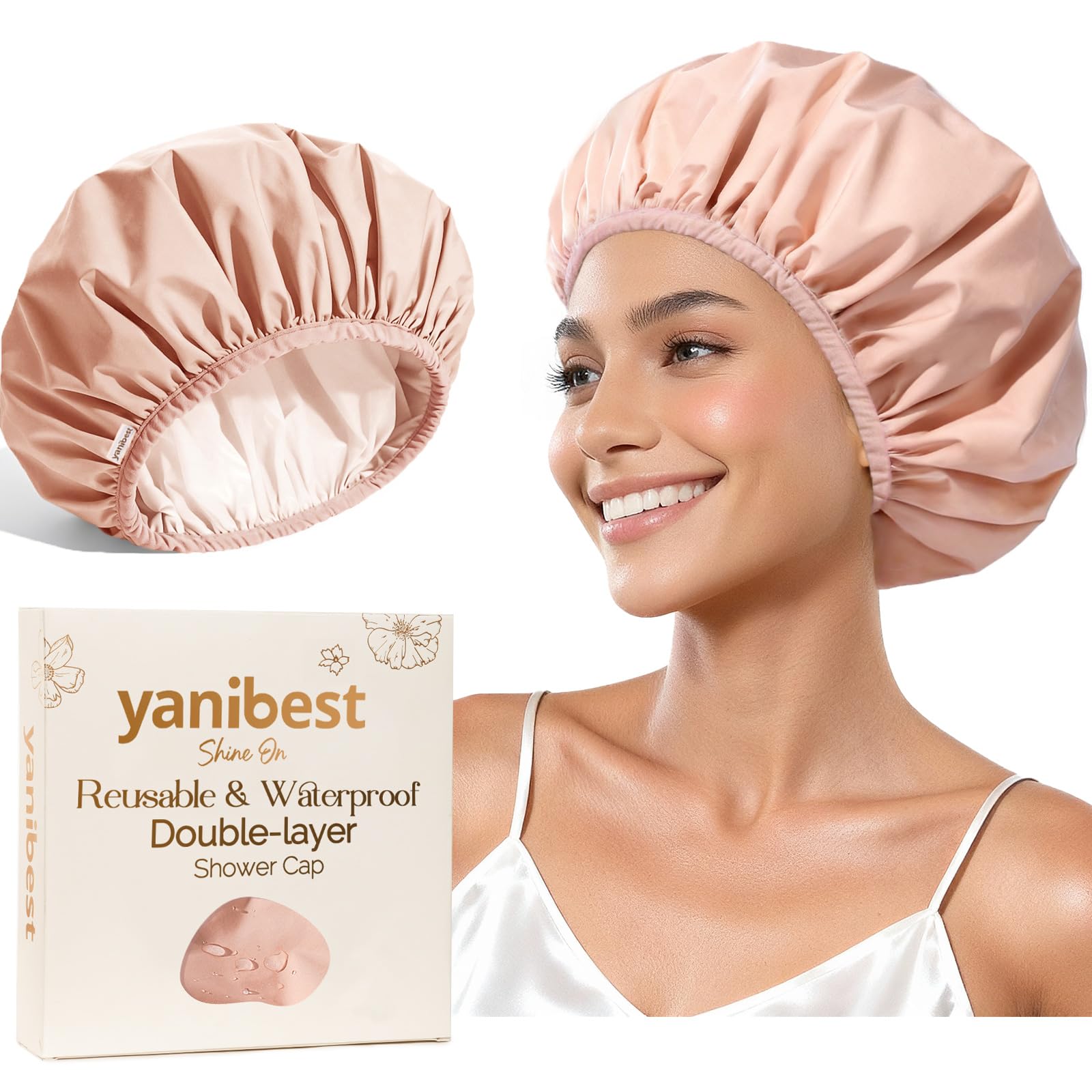 Yanibest Shower Cap – Waterproof Double Layer