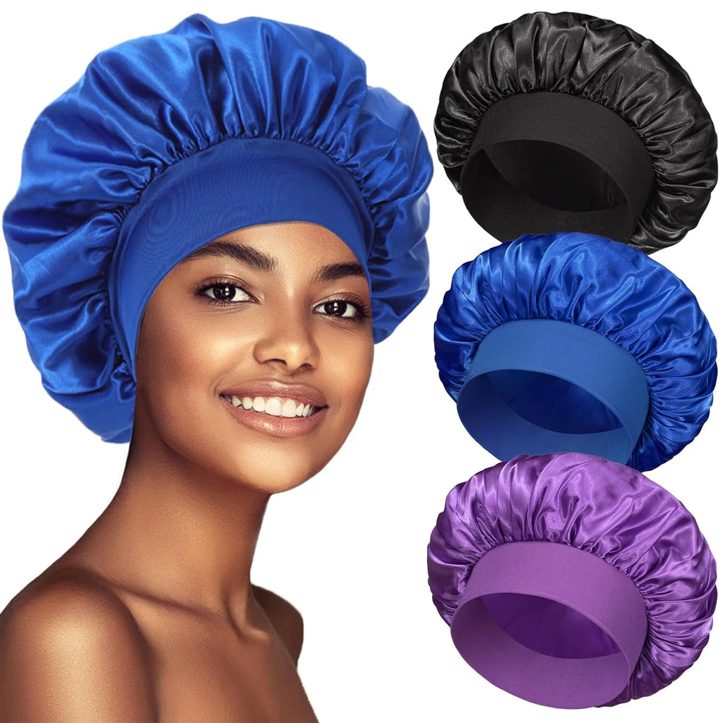 Satin Sleep Bonnets – 3-Pack