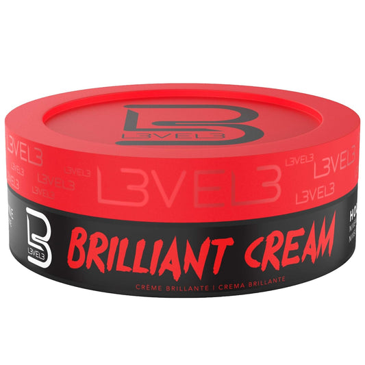 L3 Level 3 Brilliant Hair Cream, Sleek and Glossy Hair, 5 oz