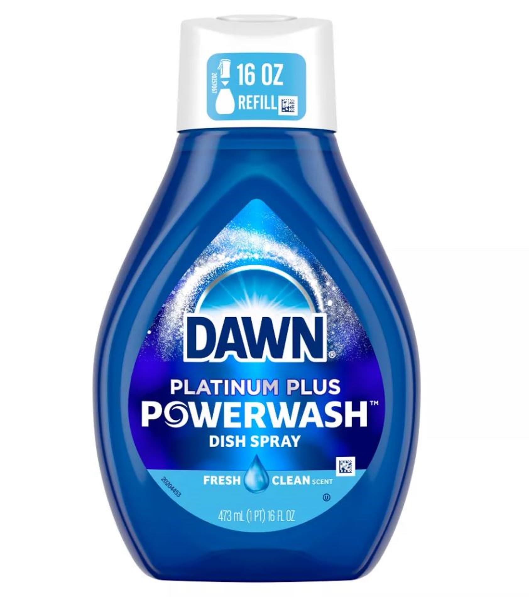 Dawn Platinum Powerwash Dish Spray, Dish Soap Liquid, Fresh Scent Bundle, 1 Spray + 3 Refills, 16oz Each (Pack of 4)
