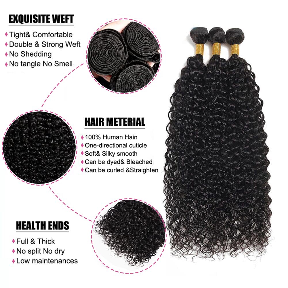 12A Brazilian Deep Wave Human Hair Bundles 18 20 22Inch 100% Unprocessed Brazilian Virgin Human Hair Weave 3Bundles Deep Wave Curly Hair Extensions