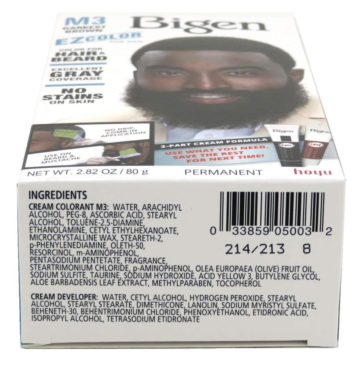 M1 Bigen EZ Color for Men Jet Black - 3 Pack