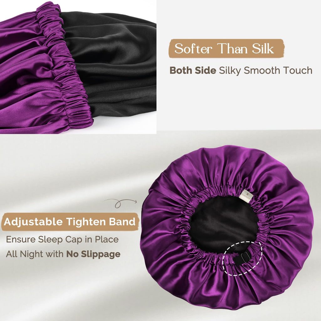 Yanibest Satin Sleep Bonnet – Adjustable Double Layer