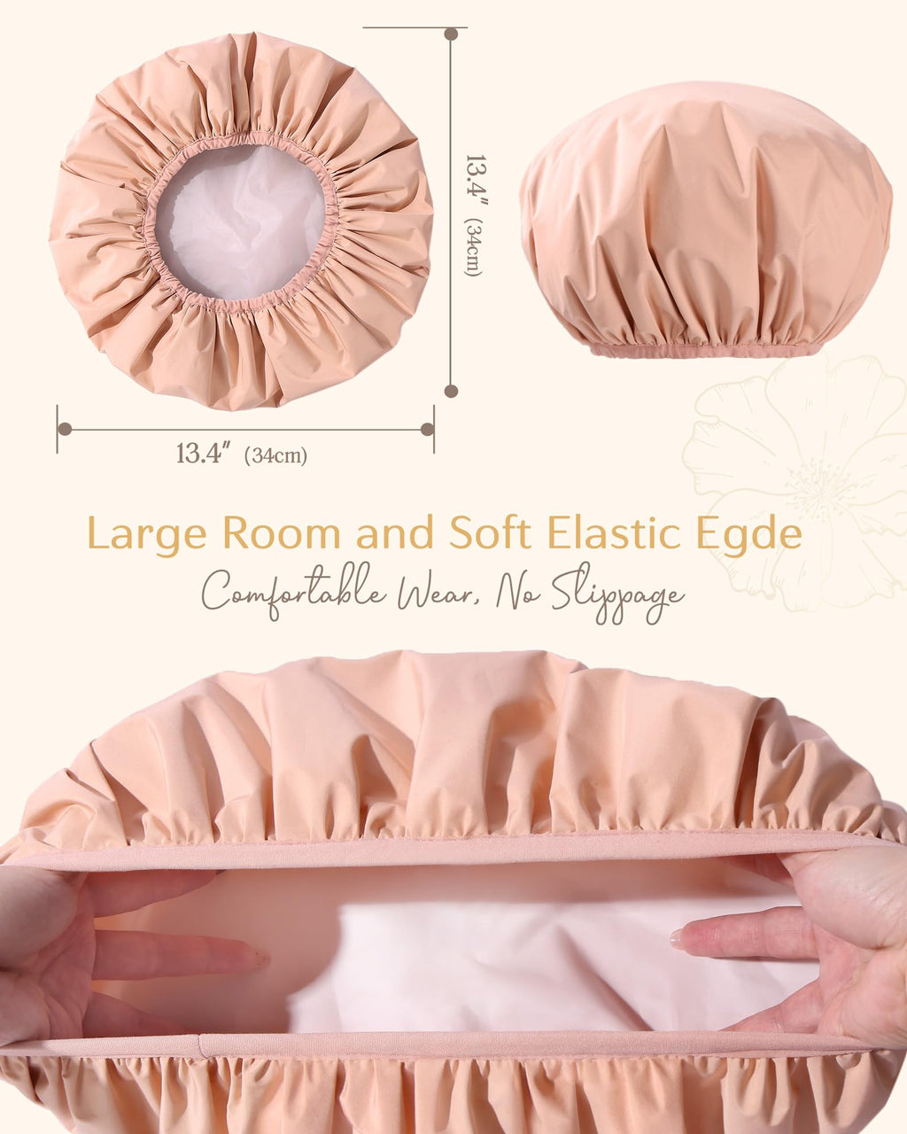 Yanibest Shower Cap – Waterproof Double Layer