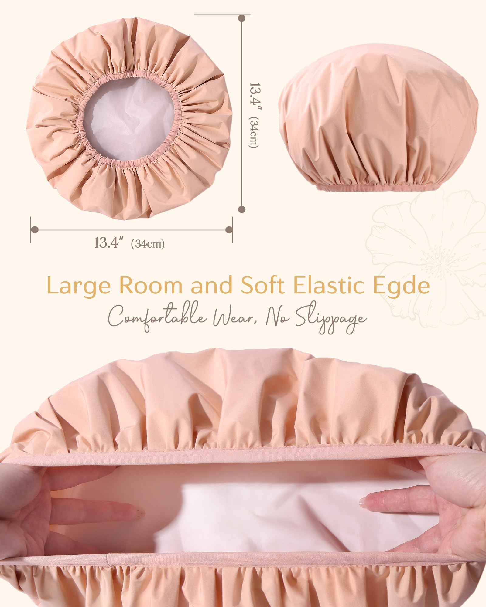 Yanibest Shower Cap – Waterproof Double Layer