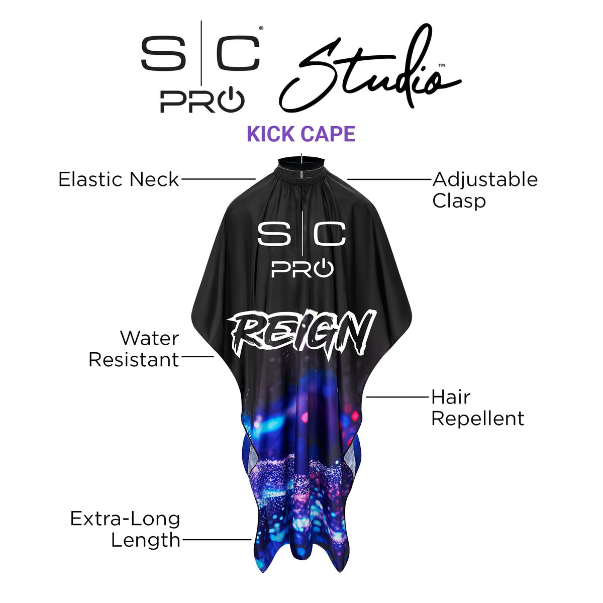 Stylecraft Kick Cover Barber Cape Water-Resistant Hair Cutting One Size