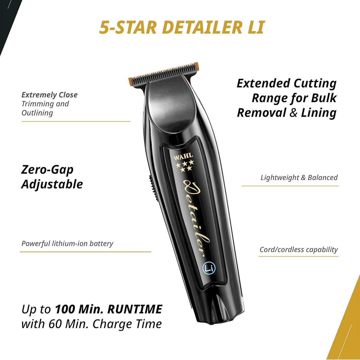Wahl Professional Cordless Barber Combo, Magic Clip & Detailer Li Trimmer