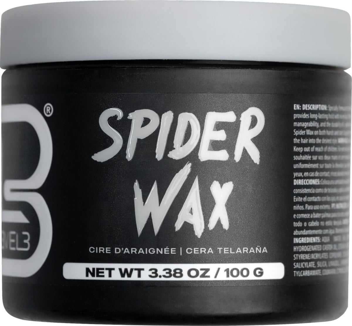 L3 Level 3 Spider Hair Wax for Men, Strong Hold, Volume and Texture, 150 ml