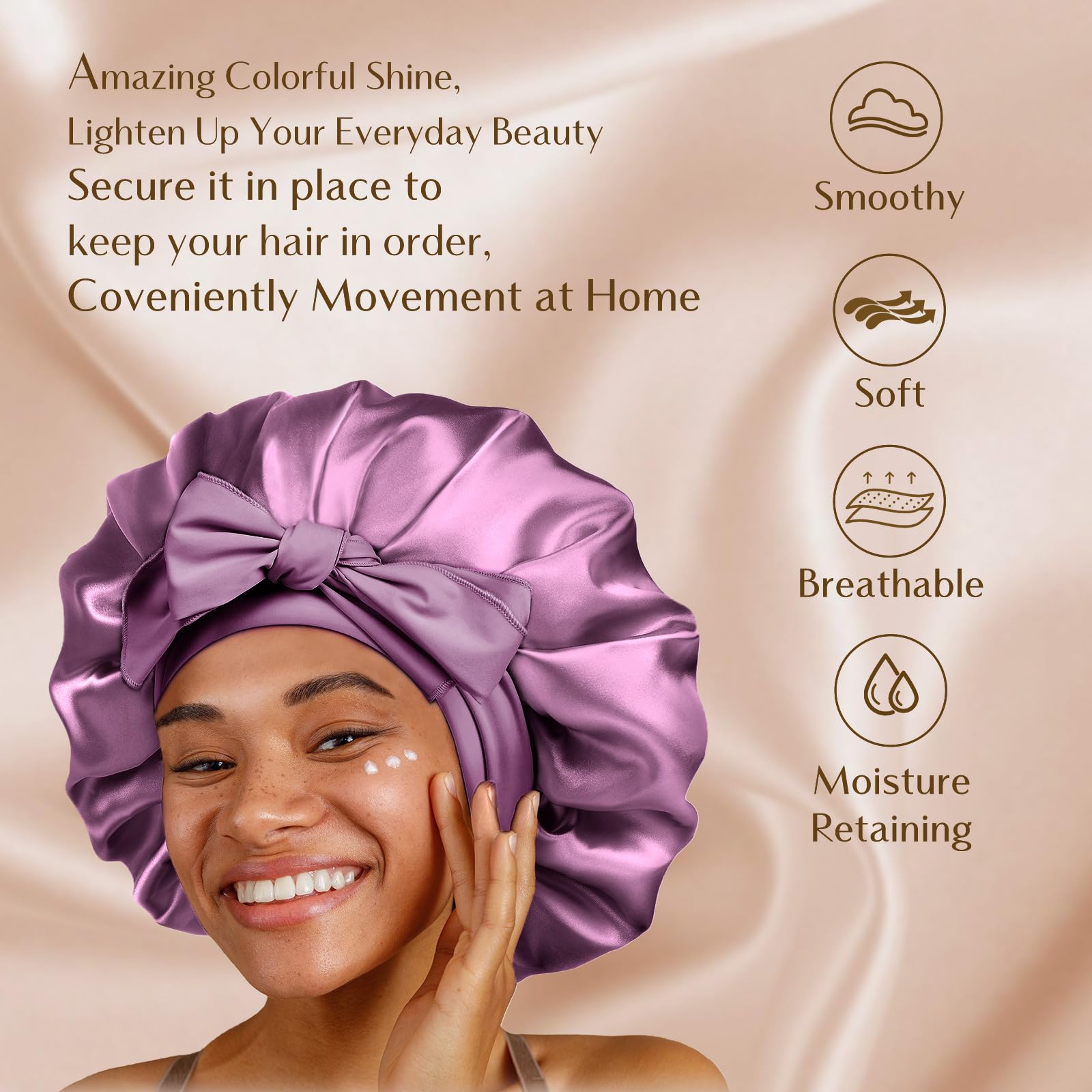 YANIBEST Adjustable Silk Bonnet – Double Layer
