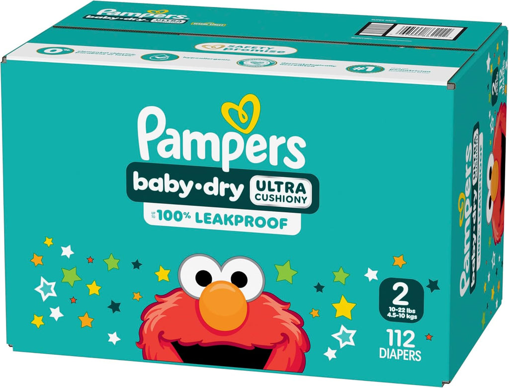 Pampers Diapers - Baby Dry - Size 3, 104 Count, Absorbent Disposable Infant Diaper (Packaging May Vary)