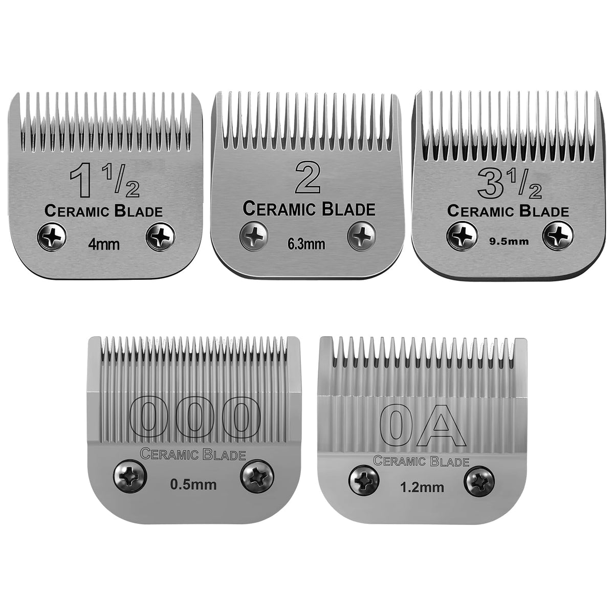 Detachable Ceramic Blade set compatible with Andis/Oster Classic 76 Clipper