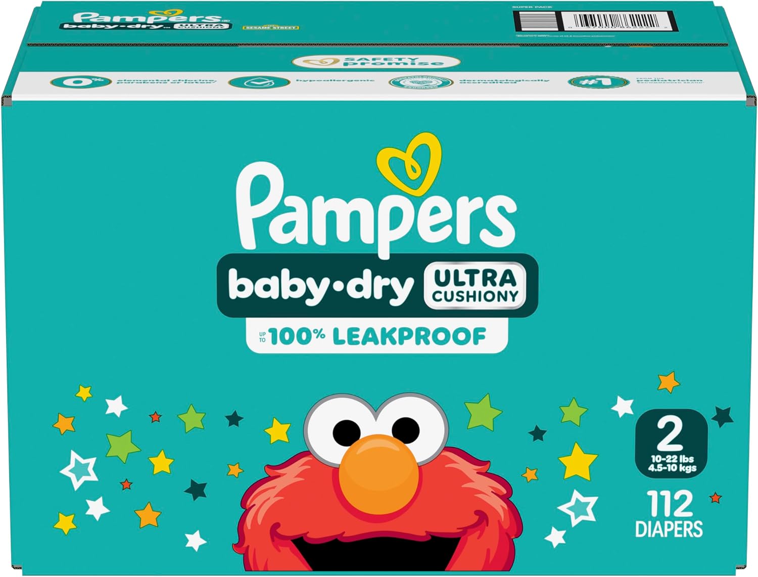 Pampers Diapers - Baby Dry - Size 3, 104 Count, Absorbent Disposable Infant Diaper (Packaging May Vary)