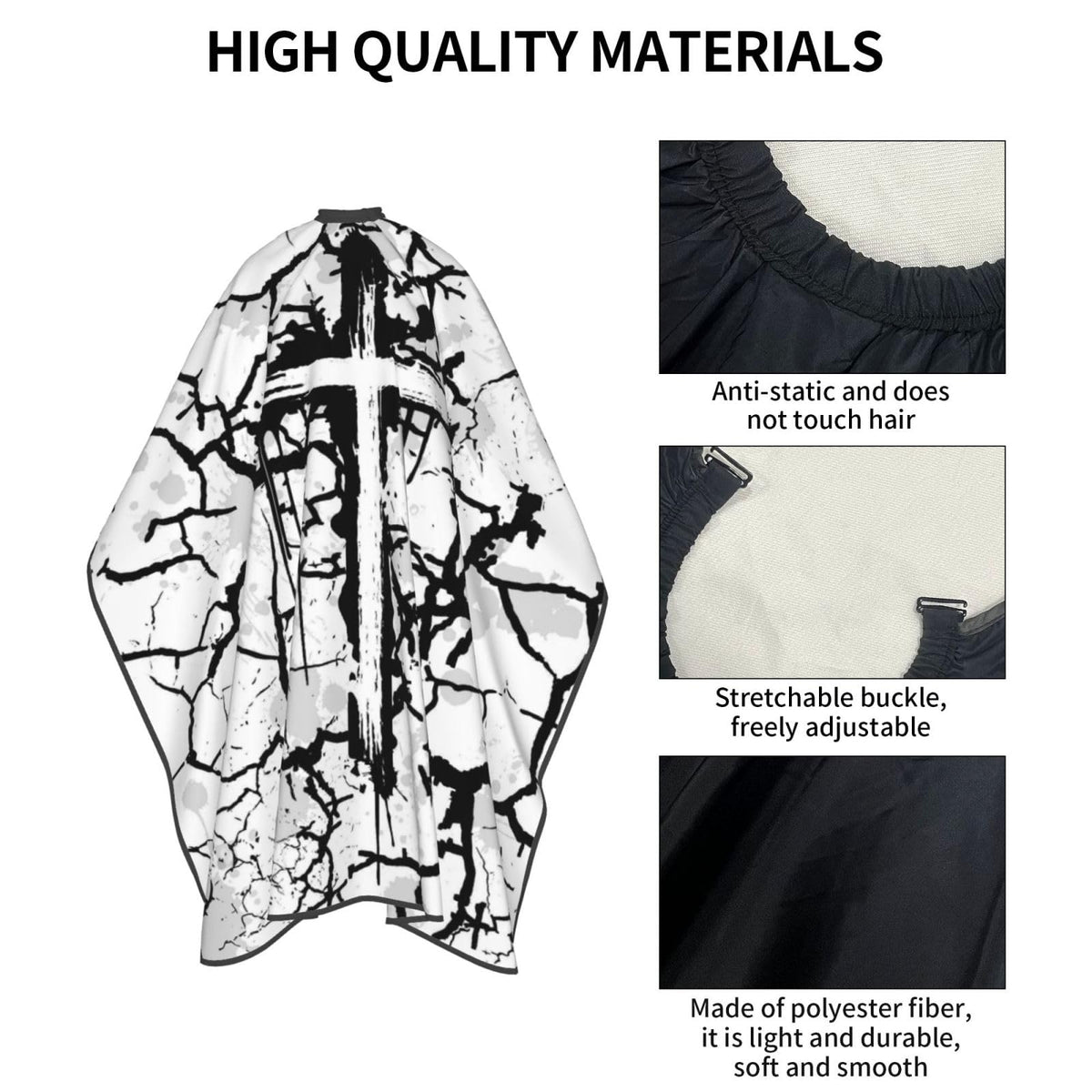 Christian Barber Cape, Jesus Hair Cutting Barber Cape Salon and Dyeing Styling Cloth for Women/Men