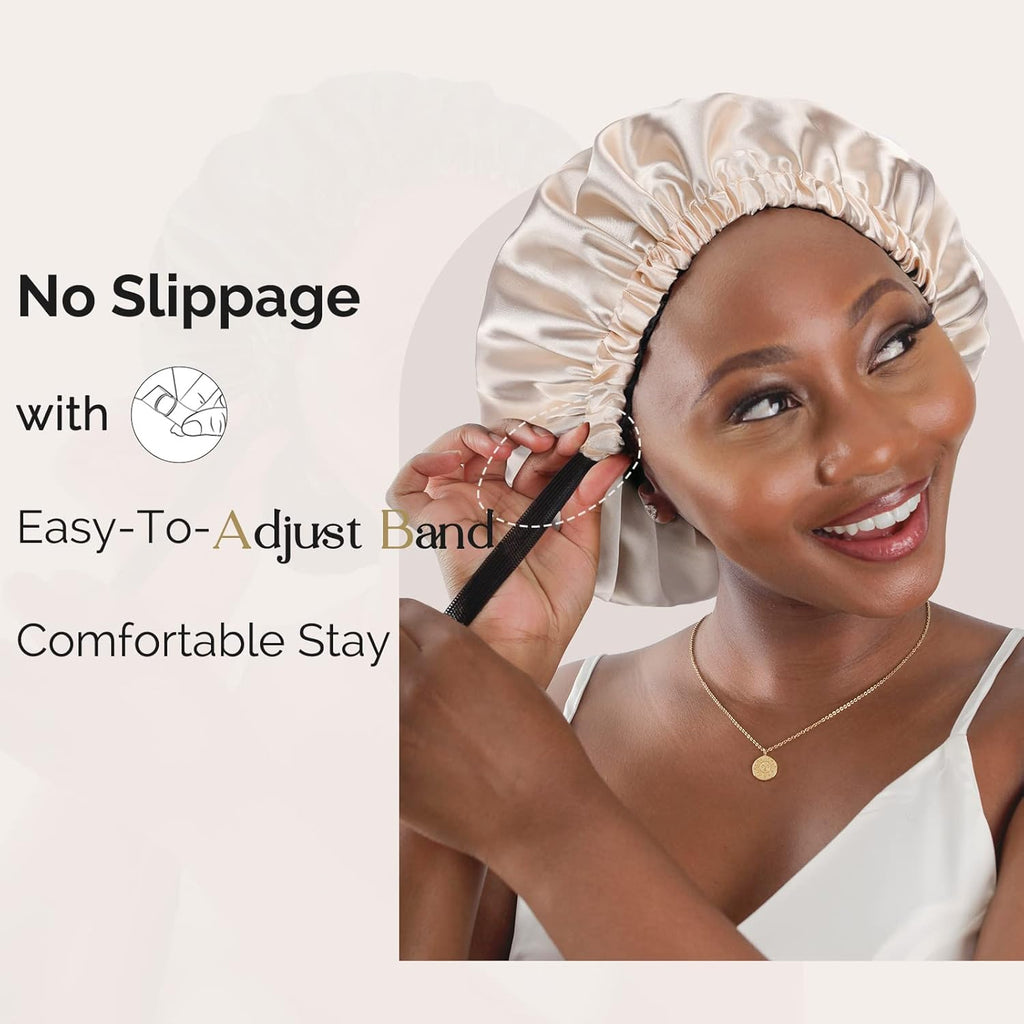 YANIBEST Adjustable Satin Bonnet