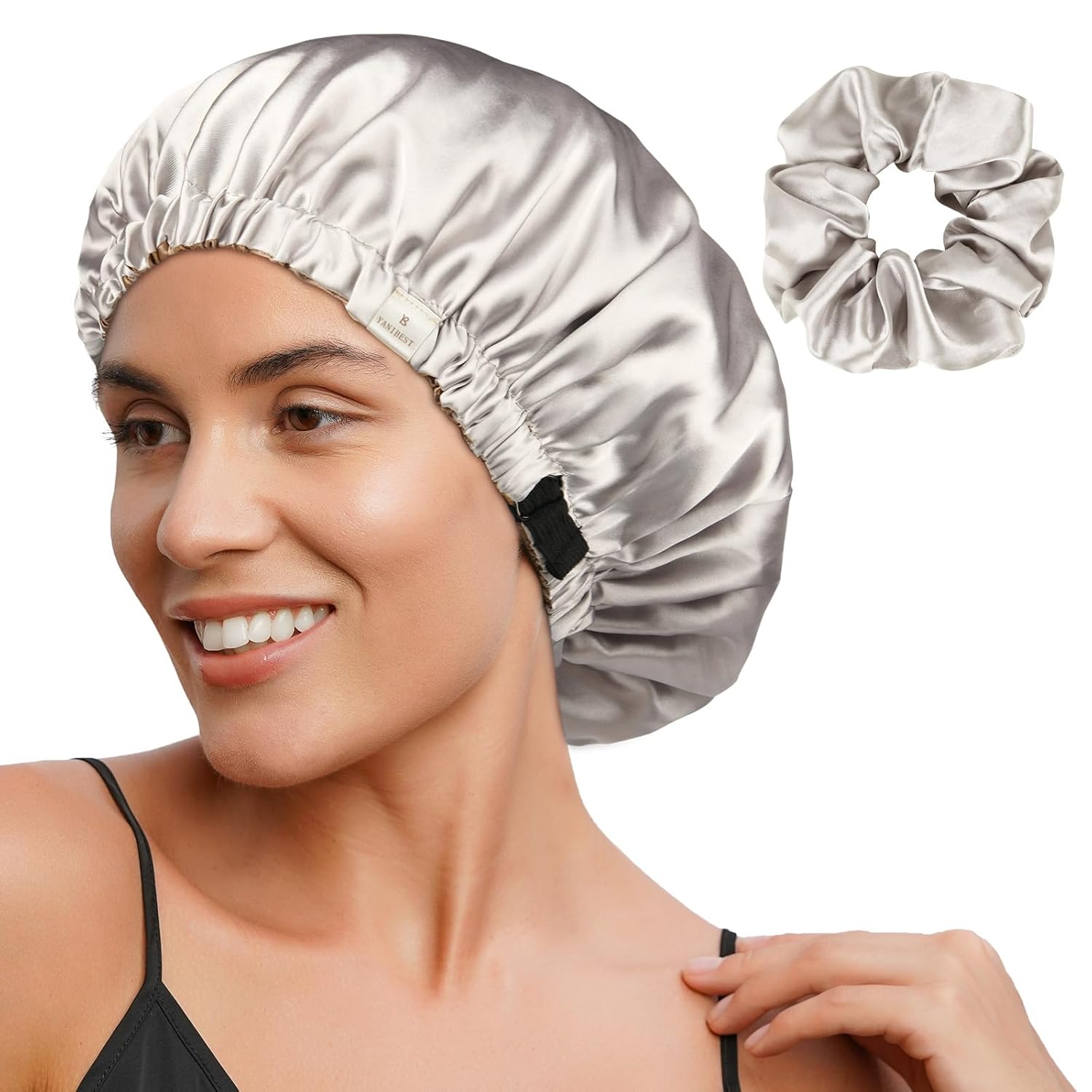 YANIBEST Adjustable Satin Bonnet