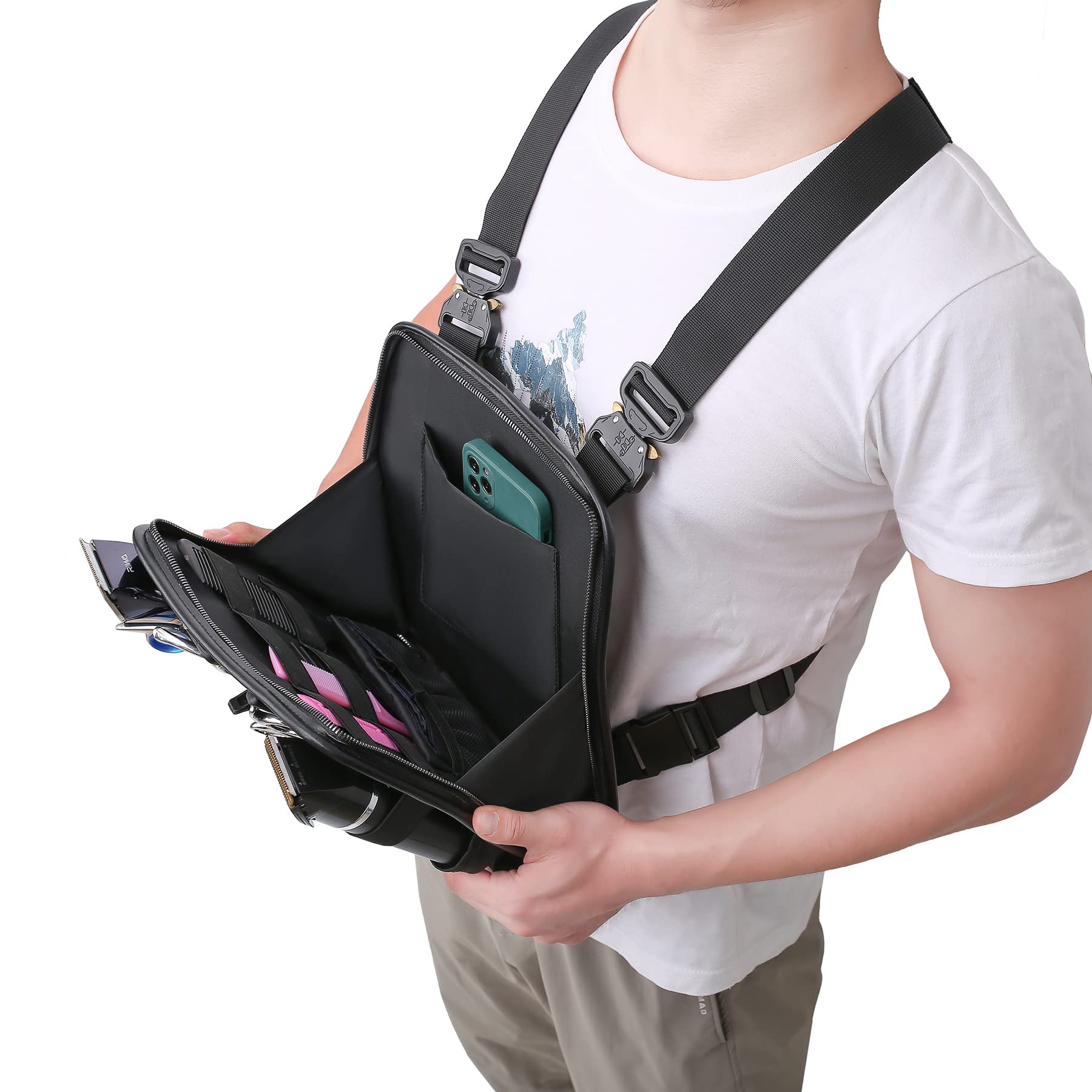 Leather Chest Rig Bag for Barbers
