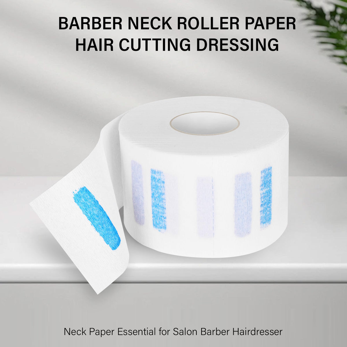 Disposable Paper Barber Neck Strips - 5 Rolls 500 Strips Black Professional Stretchy Paper Neck Band for Salon Haircut Styling