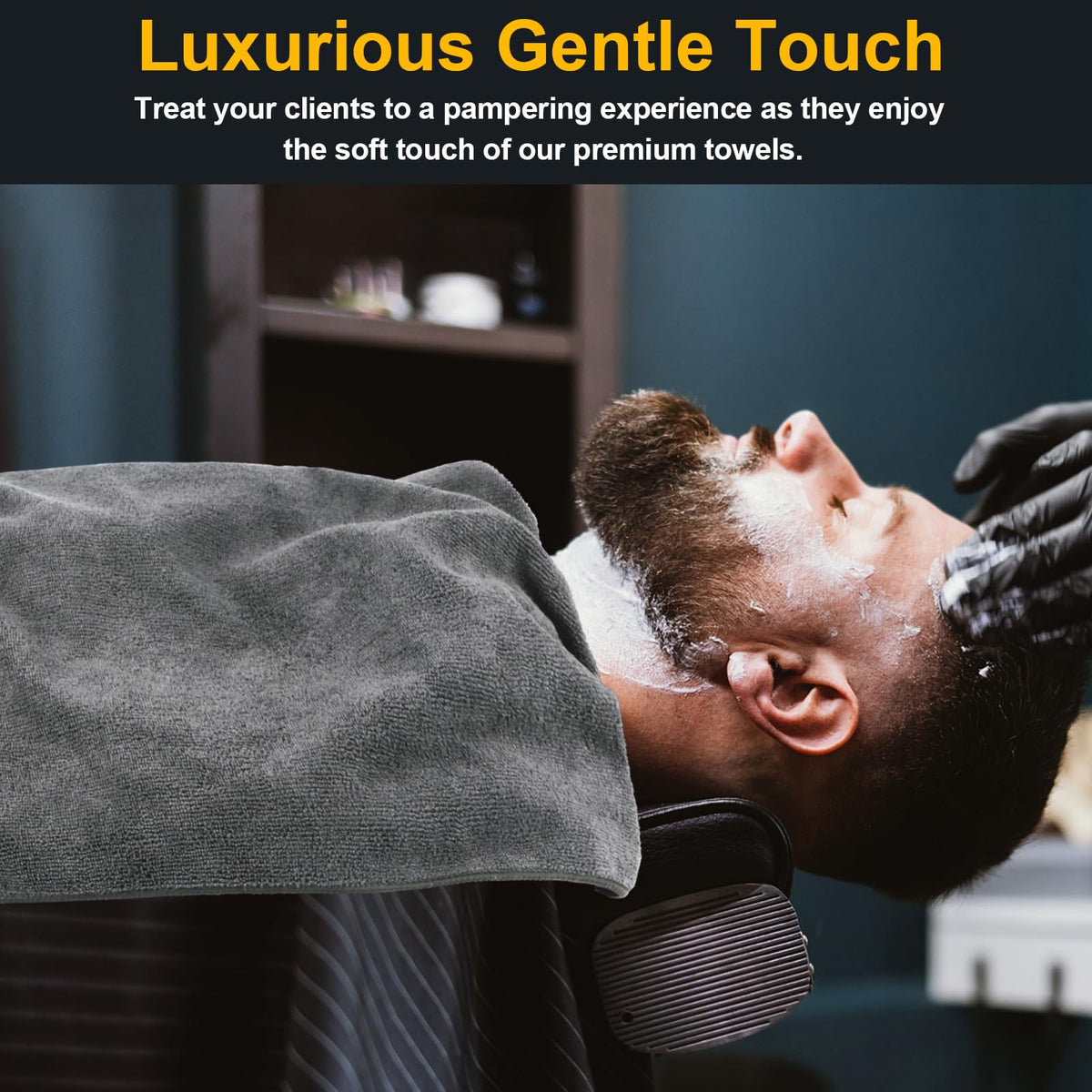 UNIMADE Salon Towels 24 Pack, Microfiber Barber Towels Bulk