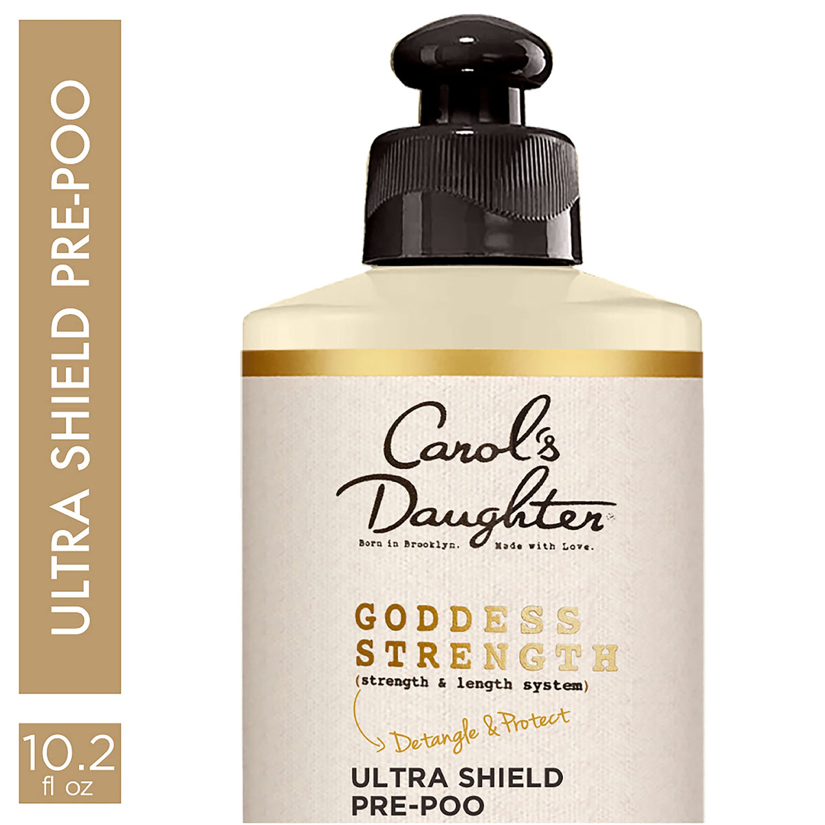 Carol's Daughter Goddess Strength Fortifying Shampoo For Wavy, Coily and Curly Hair, Sulfate Free Shampoo with Castor Oil for Weak Hair, 11 Fl Oz