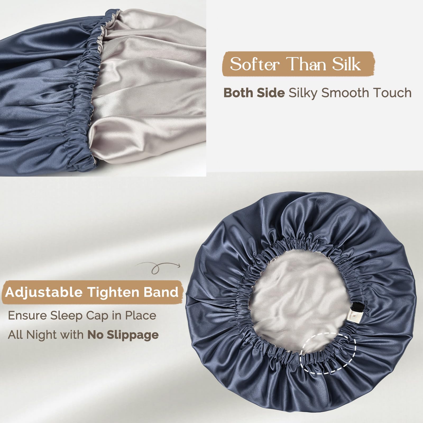 Yanibest Satin Sleep Bonnet – Adjustable Double Layer