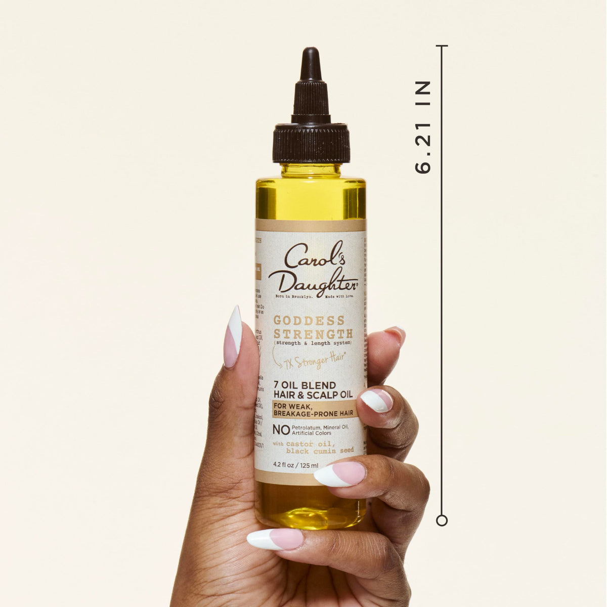 Carol's Daughter Goddess Strength 7 Oil Blend Scalp and Hair Oil for Waves, Coils and Curls, Hair Treatment with Castor Oil, 4.2 Fl Oz