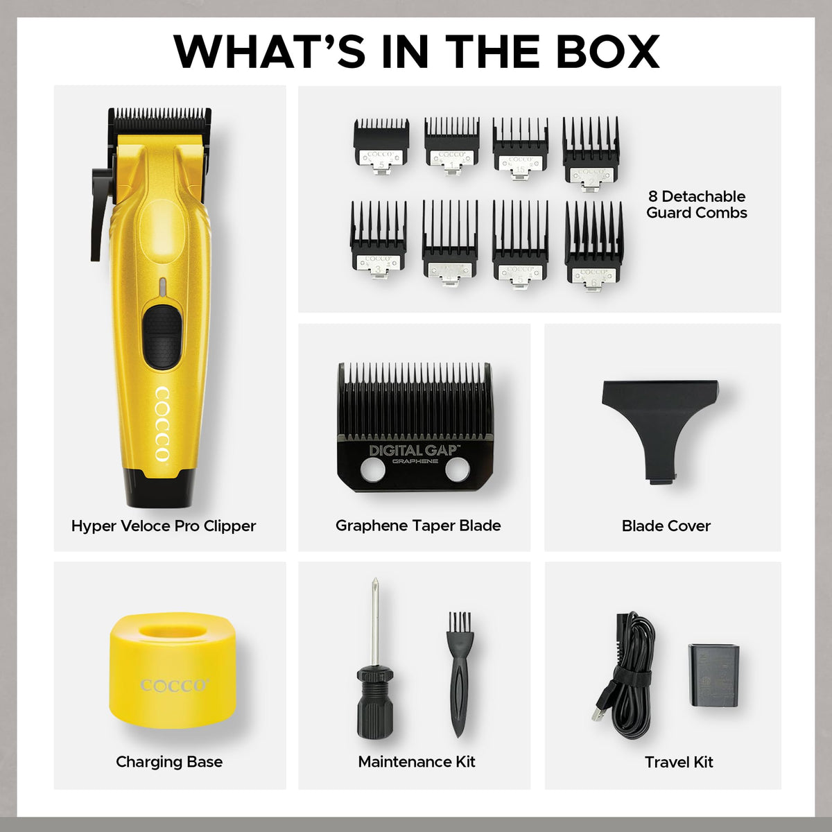 Cocco Hyper Veloce Pro High Performance Cordless Brushless Hair Clipper