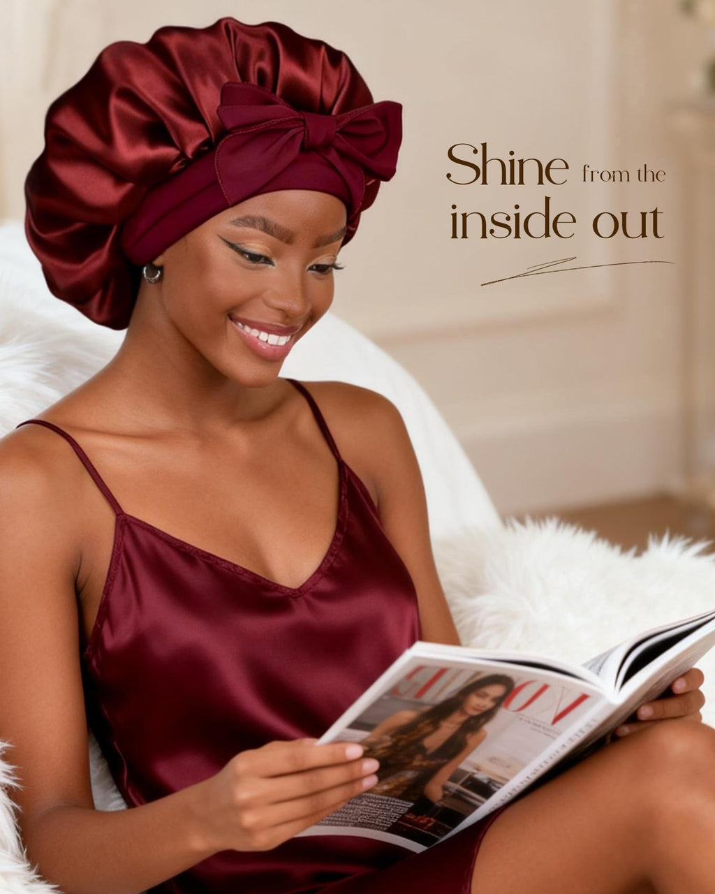 YANIBEST Adjustable Silk Bonnet – Double Layer