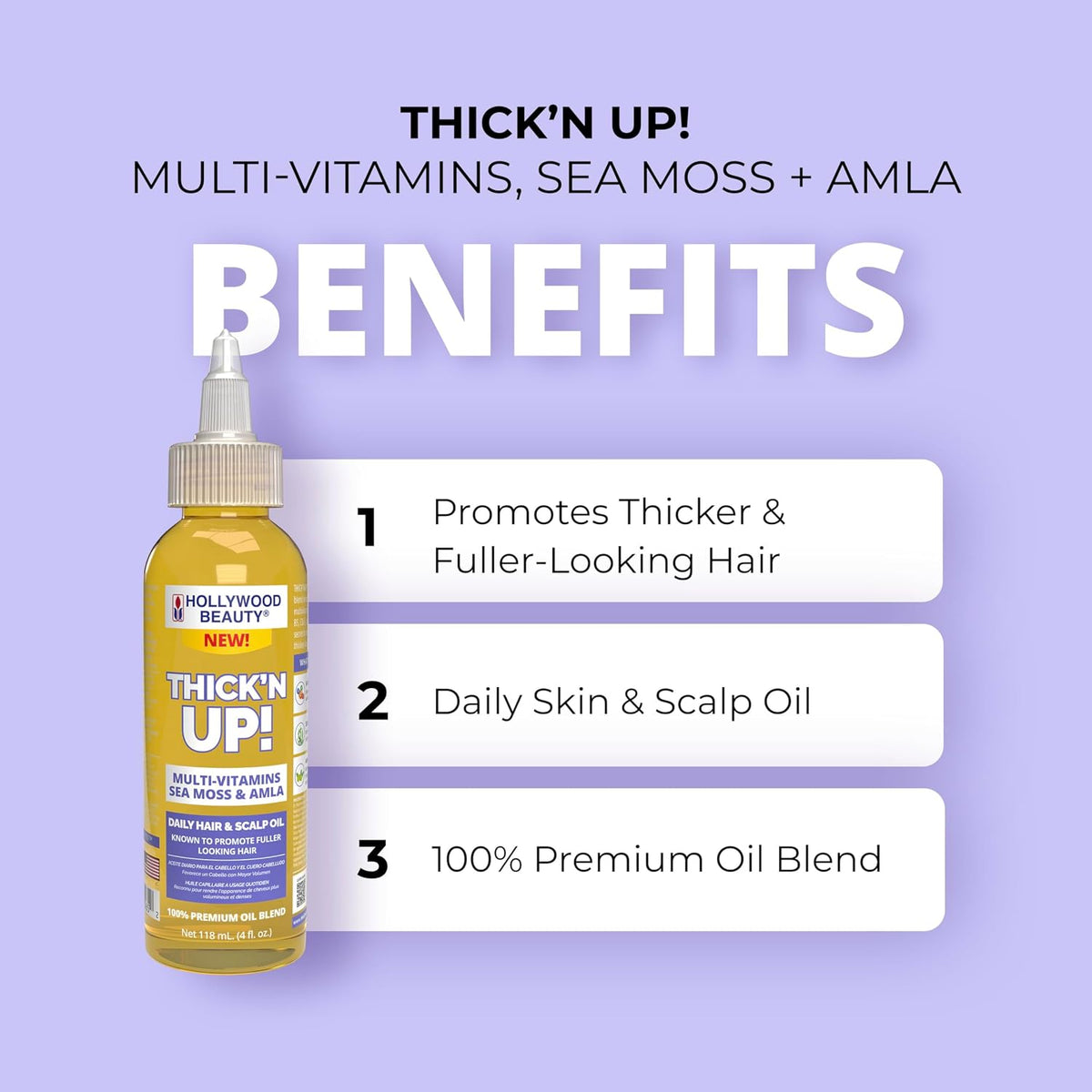 Hollywood Beauty Level Up! Daily Hair, Scalp & Skin Oil Trio (3 Products)