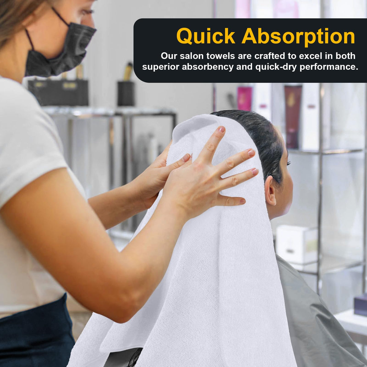 UNIMADE Salon Towels 24 Pack, Microfiber Barber Towels Bulk