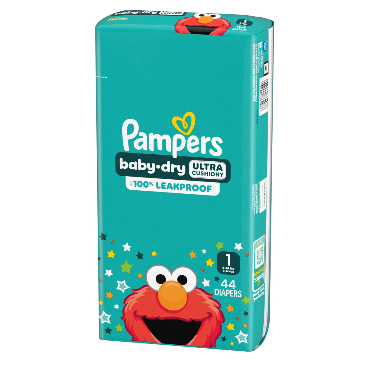 Pampers Baby Dry Ultra Cushiony Diapers, Size 5 (20-37 lbs), 132 Count, Up to 100% Leakproof
