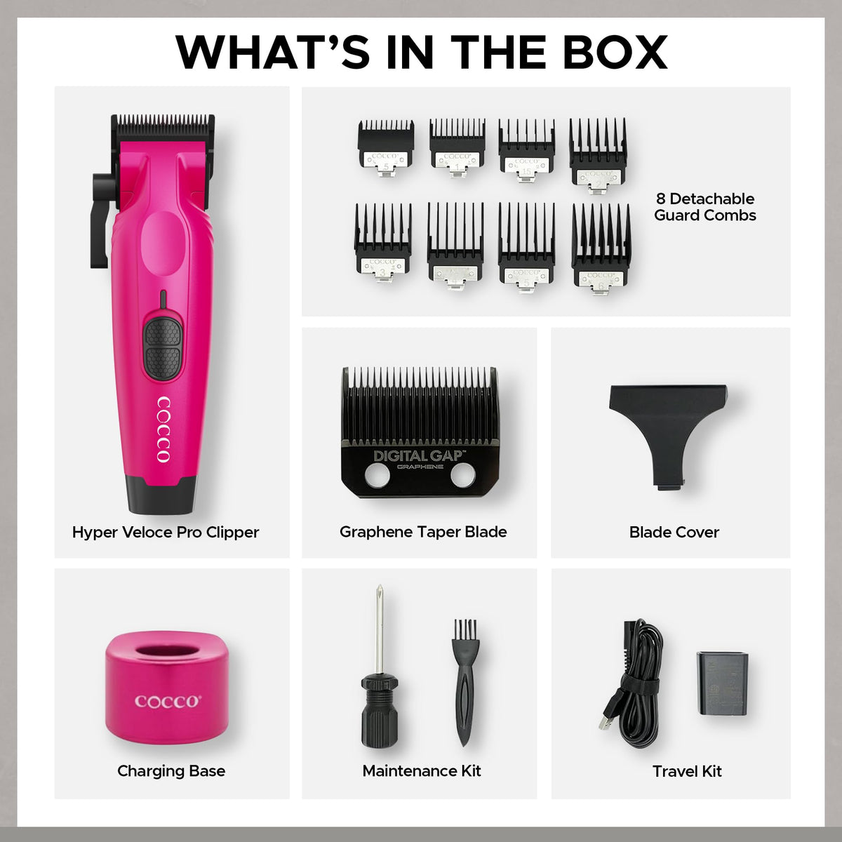 Cocco Hyper Veloce Pro High Performance Cordless Brushless Hair Clipper