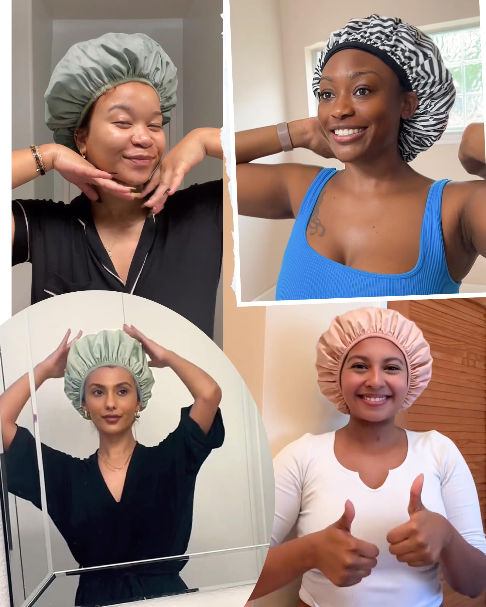 Yanibest Shower Cap – Waterproof Double Layer