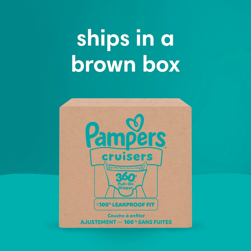 Pampers Diapers - Cruisers 360 - Size 7, 88 Count, Babyproof up to 100% Leakproof Pull-On Diaper