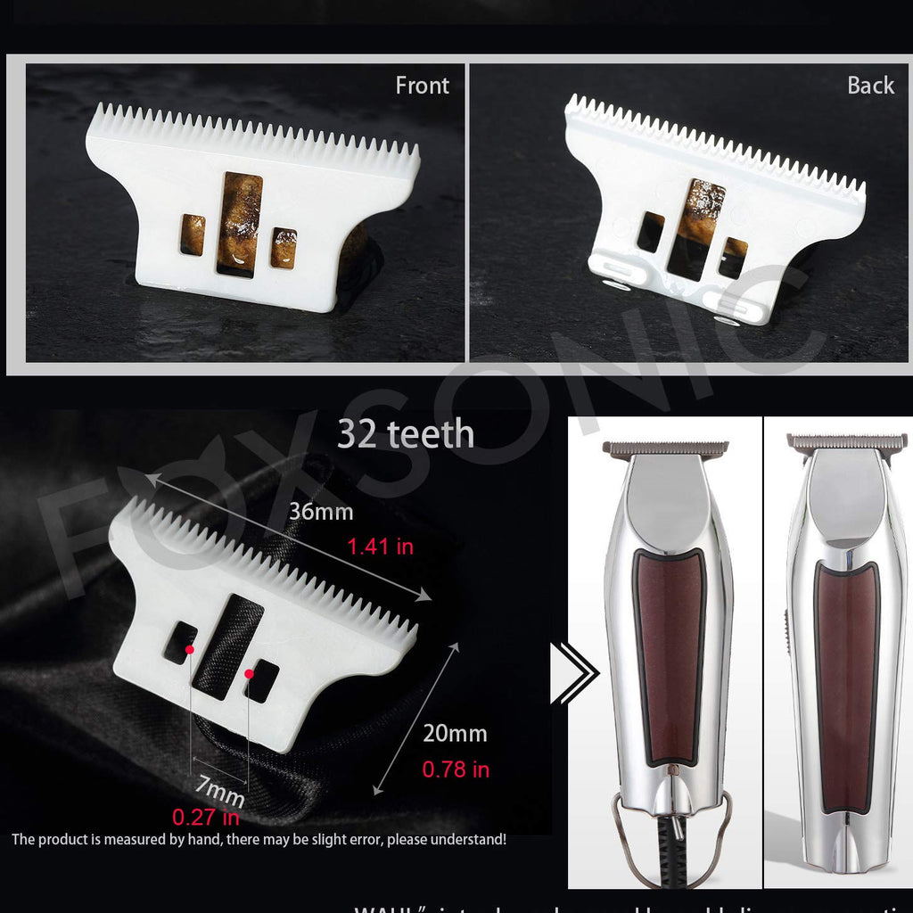 Professional 2-Hole Clipper Blades, Ceramic Replacement Blades for Wahl Senior Cordless Clipper