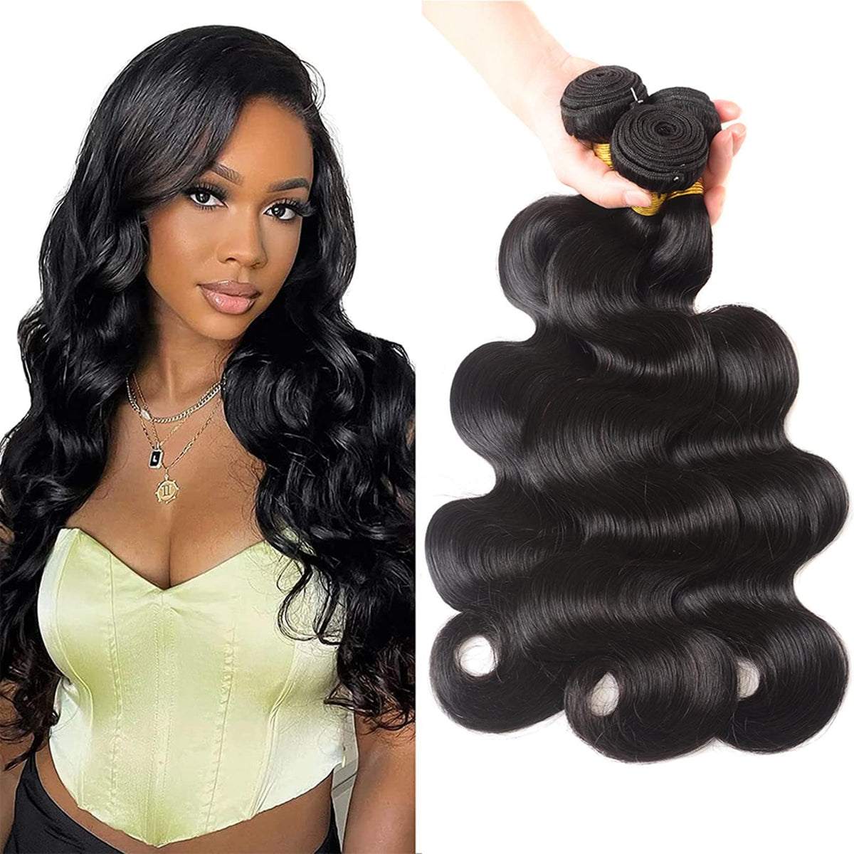 12A Brazilian Deep Wave Human Hair Bundles 18 20 22Inch 100% Unprocessed Brazilian Virgin Human Hair Weave 3Bundles Deep Wave Curly Hair Extensions