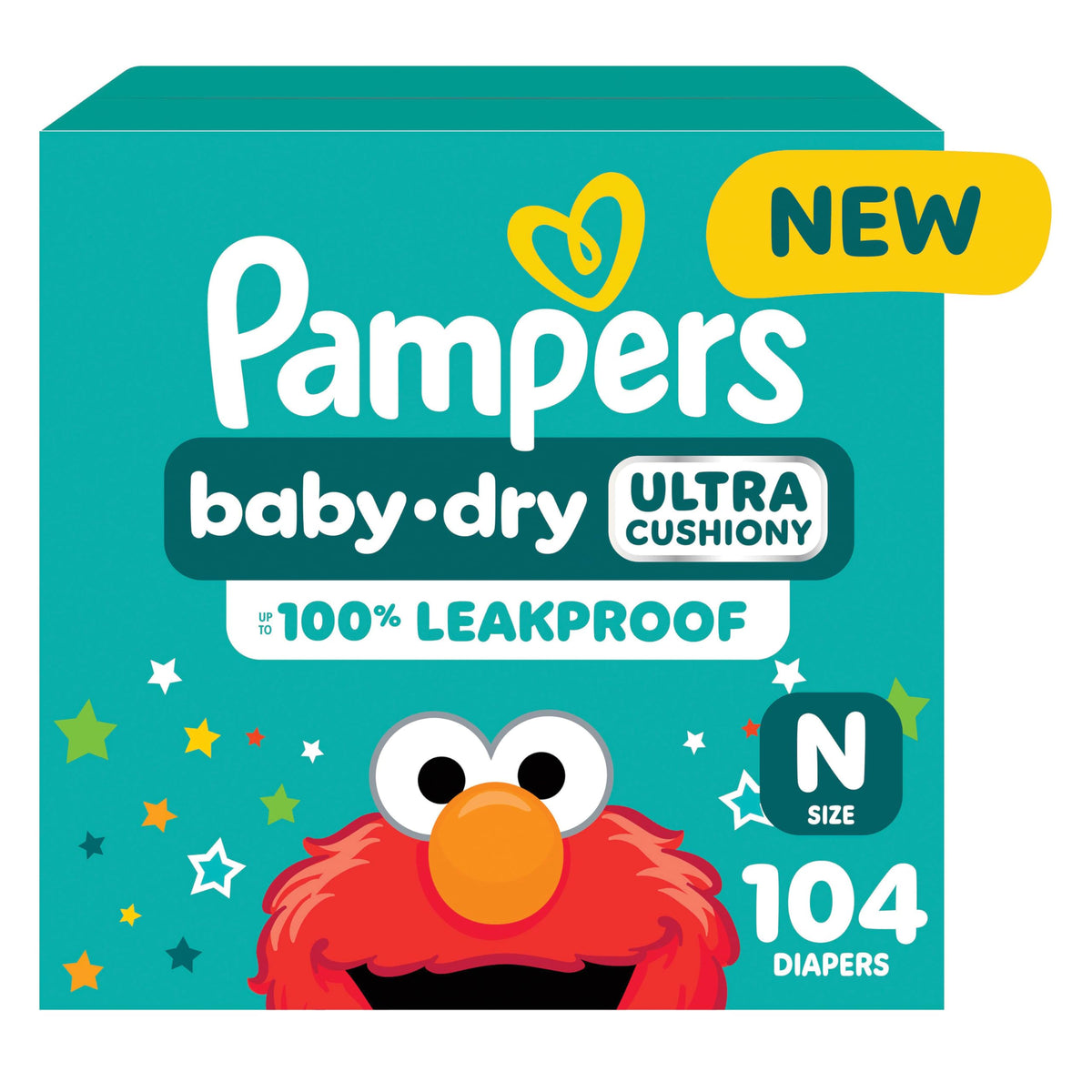 Pampers Baby Dry Ultra Cushiony Diapers, Size 5 (20-37 lbs), 132 Count, Up to 100% Leakproof