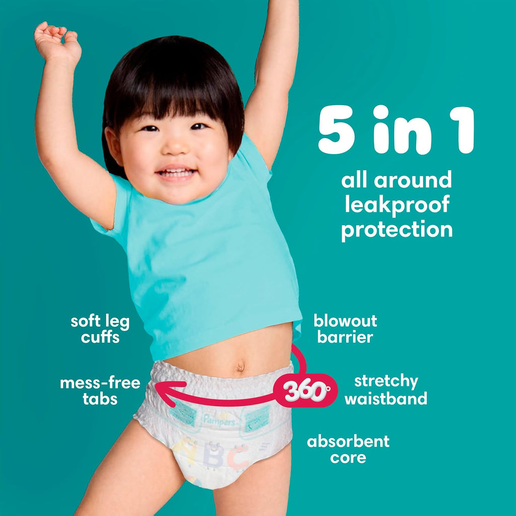 Pampers Diapers - Cruisers 360 - Size 7, 88 Count, Babyproof up to 100% Leakproof Pull-On Diaper