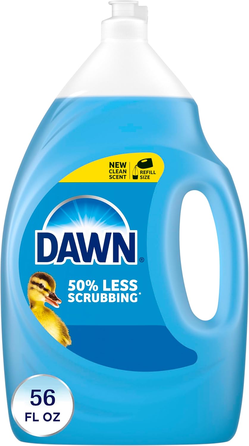 Dawn Ultra Dish Soap Refill Jug, Large Size Original Blue Liquid Dishwashing Detergent, Powerful Dish Soap for Grease, 51.5 oz