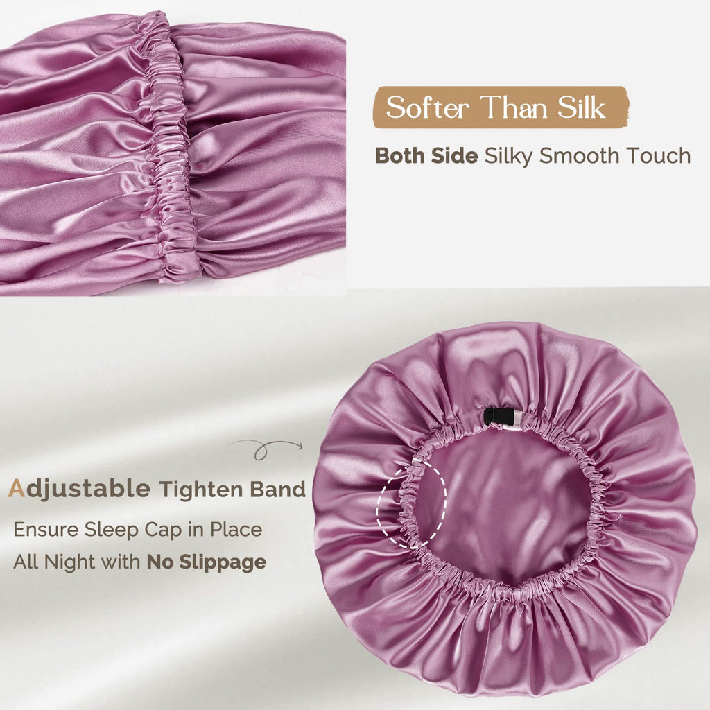 Yanibest Satin Sleep Bonnet – Adjustable Double Layer