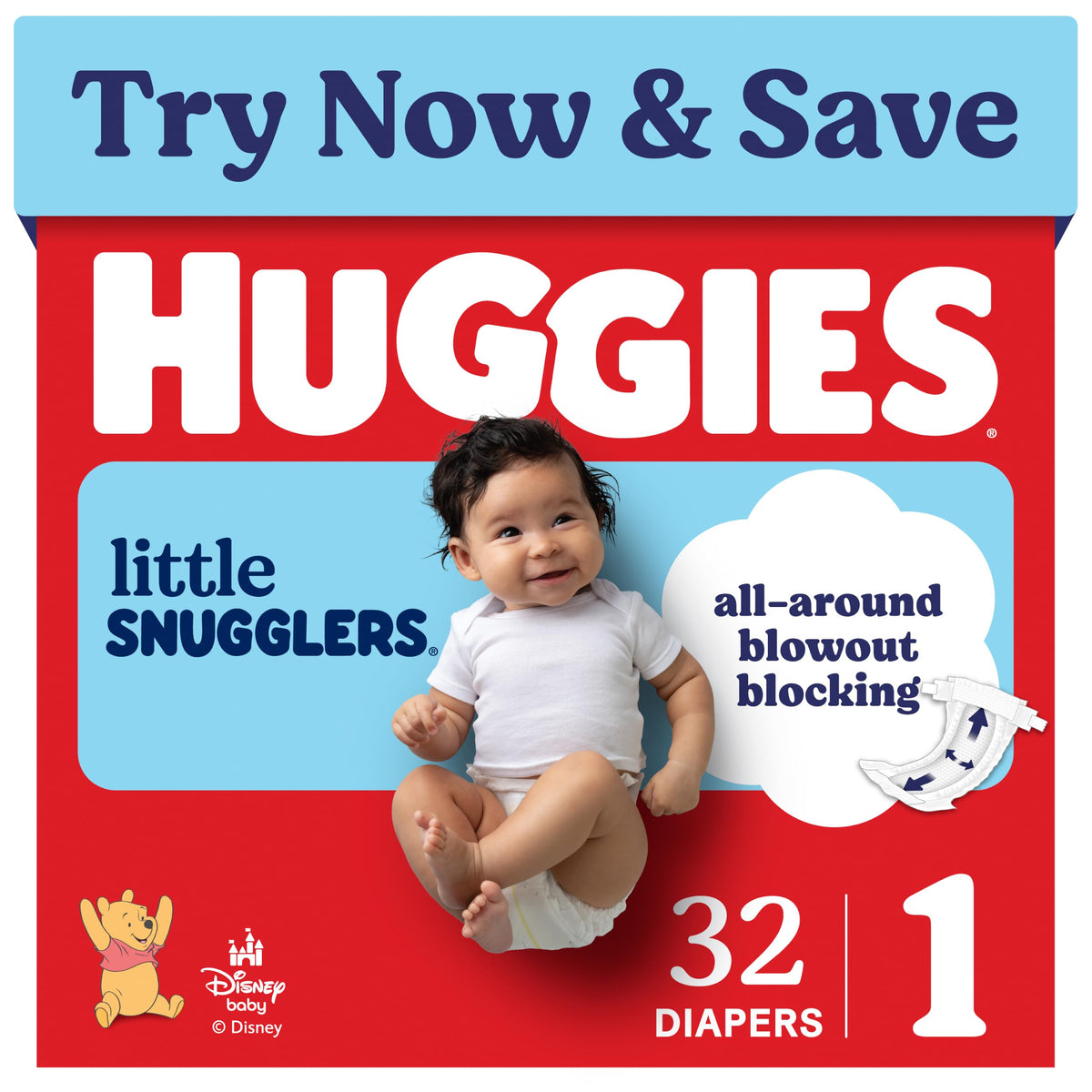 Huggies Little Snugglers Newborn Diapers, 31 Count