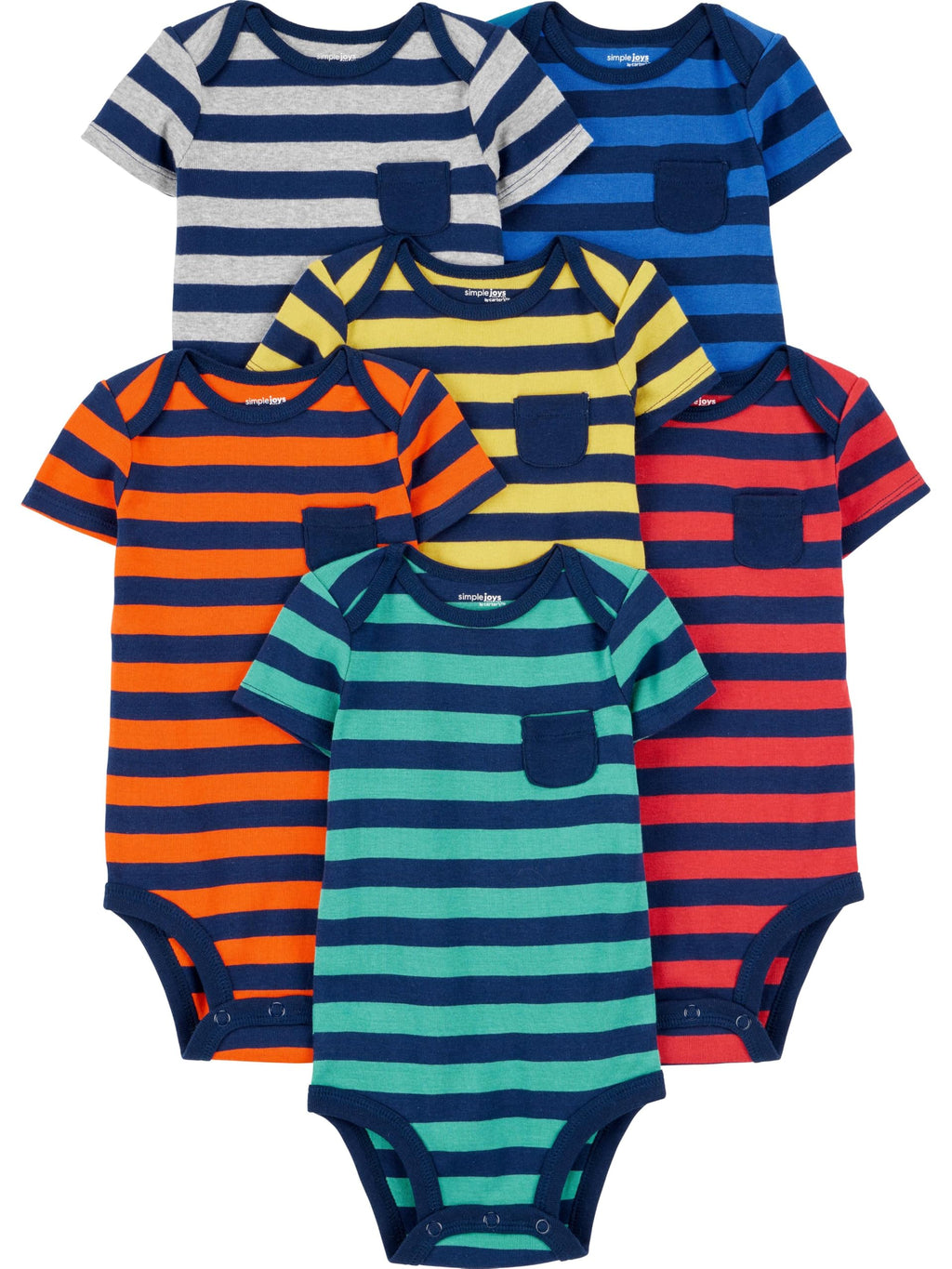 Simple Joys by Carter's Baby Boys 6-Pack Short-Sleeve Bodysuit