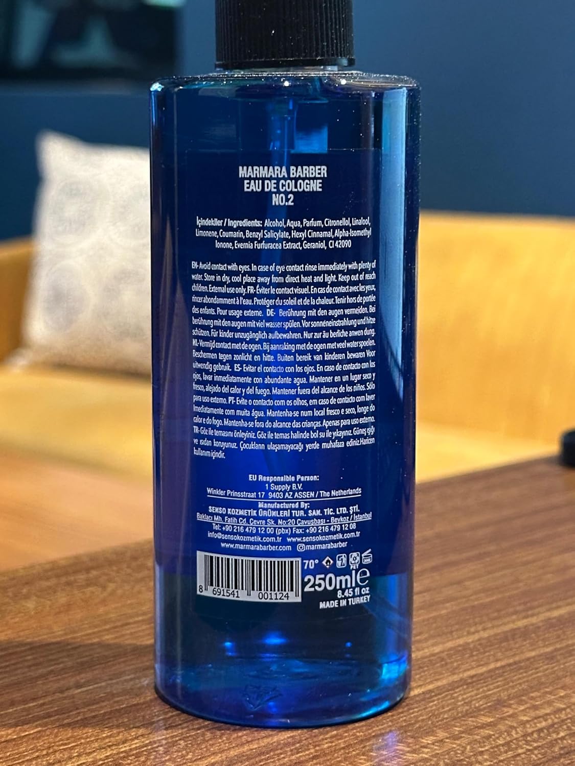 barber marmara No.2 Turkish Aftershave Lavender Bergamot Spray 250ml
